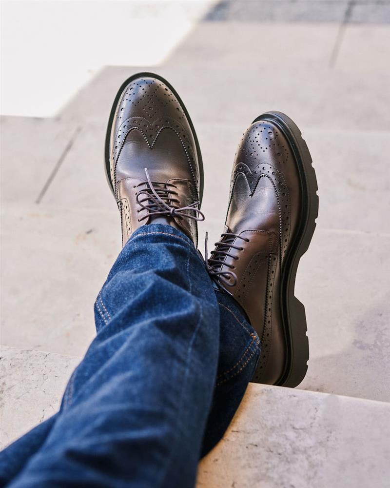 Pantofi brogue maro